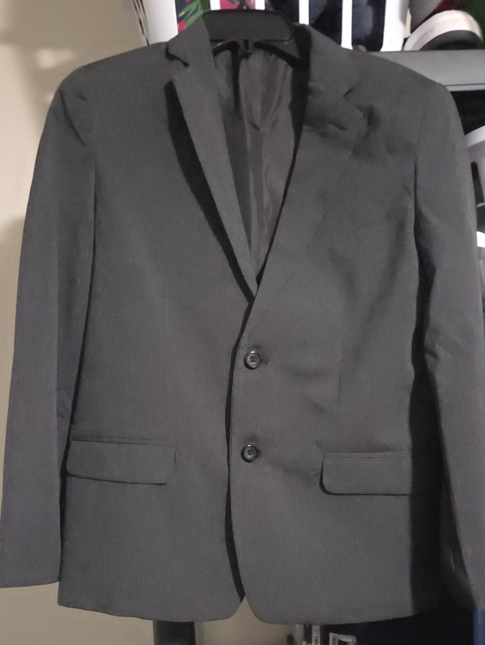 Van Heusen Boys' Black Two-Button Blazer 14 Husky